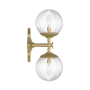Orly 2 Light 7.5" Sconce in Aged Brass