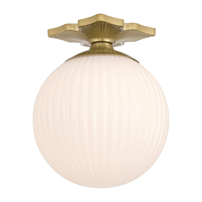 Orly 1 Light 10" Semi Flush Mount in Aged Brass