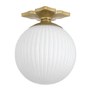 Orly 1 Light 10" Semi Flush Mount in Aged Brass