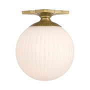 Orly 1 Light 10" Semi Flush Mount in Aged Brass