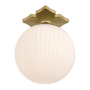 Orly 1 Light 10" Semi Flush Mount in Aged Brass