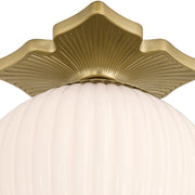 Orly 1 Light 10" Semi Flush Mount in Aged Brass