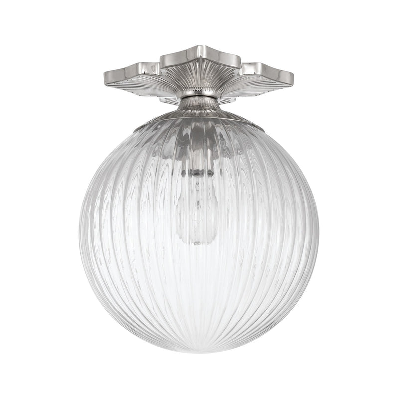 Orly 1 Light 10" Semi Flush Mount in Polished Nickel
