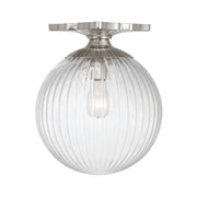 Orly 1 Light 10" Semi Flush Mount in Polished Nickel