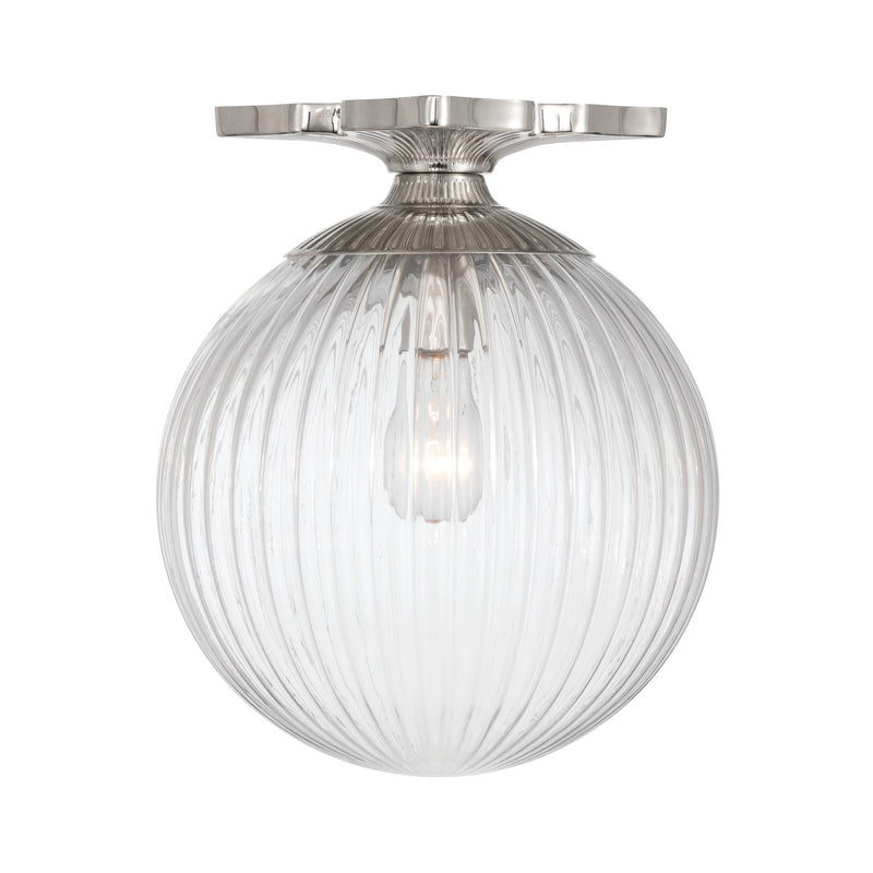 Orly 1 Light 10" Semi Flush Mount in Polished Nickel