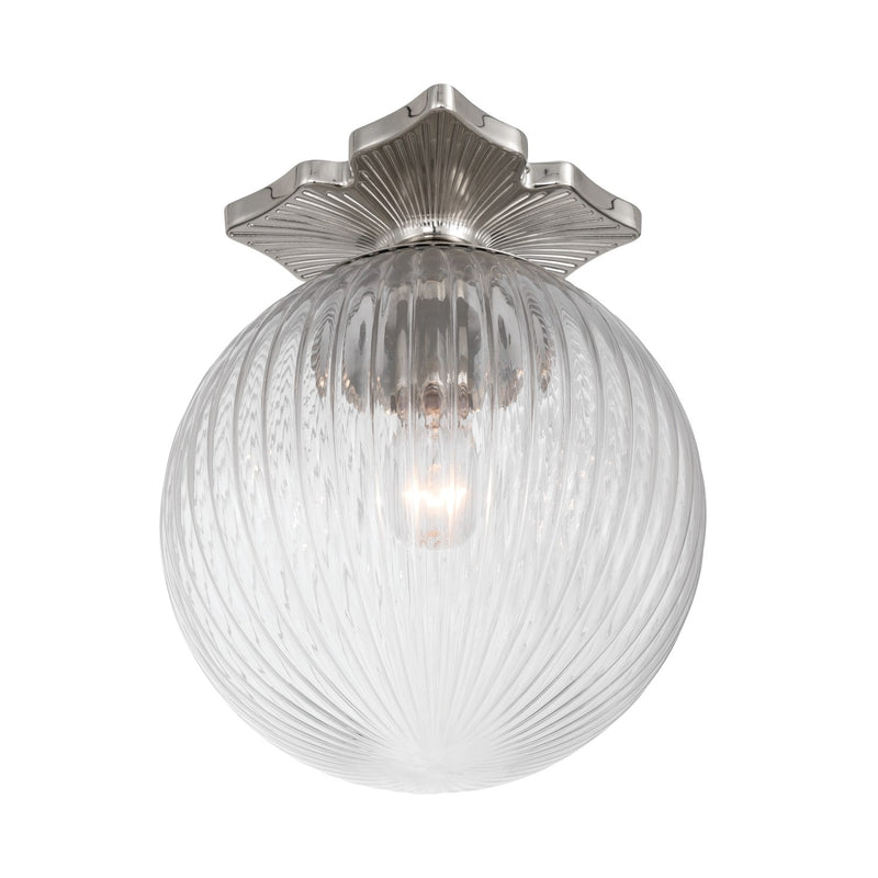 Orly 1 Light 10" Semi Flush Mount in Polished Nickel