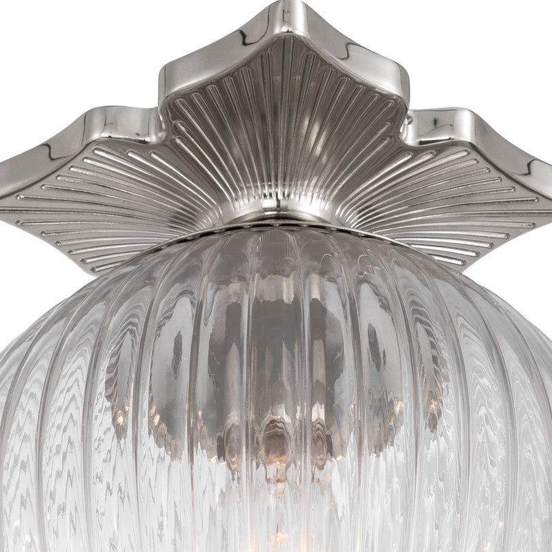 Orly 1 Light 10" Semi Flush Mount in Polished Nickel