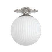 Orly 1 Light 10" Semi Flush Mount in Polished Nickel