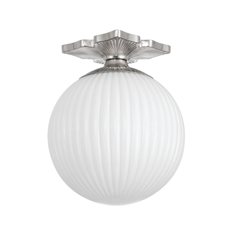 Orly 1 Light 10" Semi Flush Mount in Polished Nickel