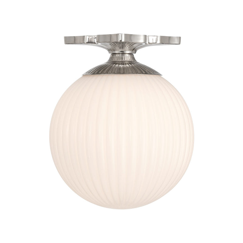 Orly 1 Light 10" Semi Flush Mount in Polished Nickel