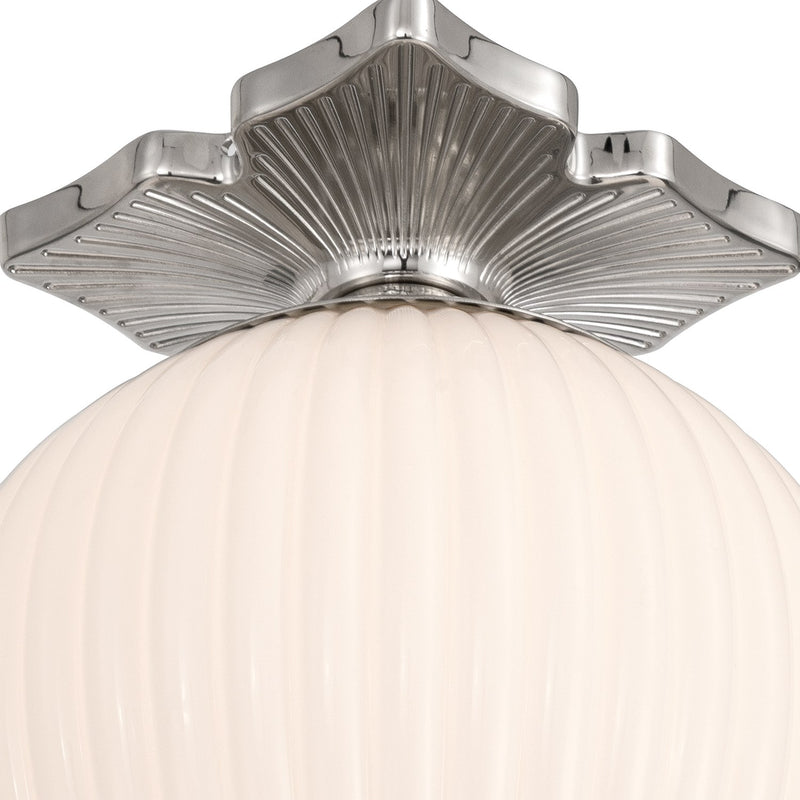 Orly 1 Light 10" Semi Flush Mount in Polished Nickel