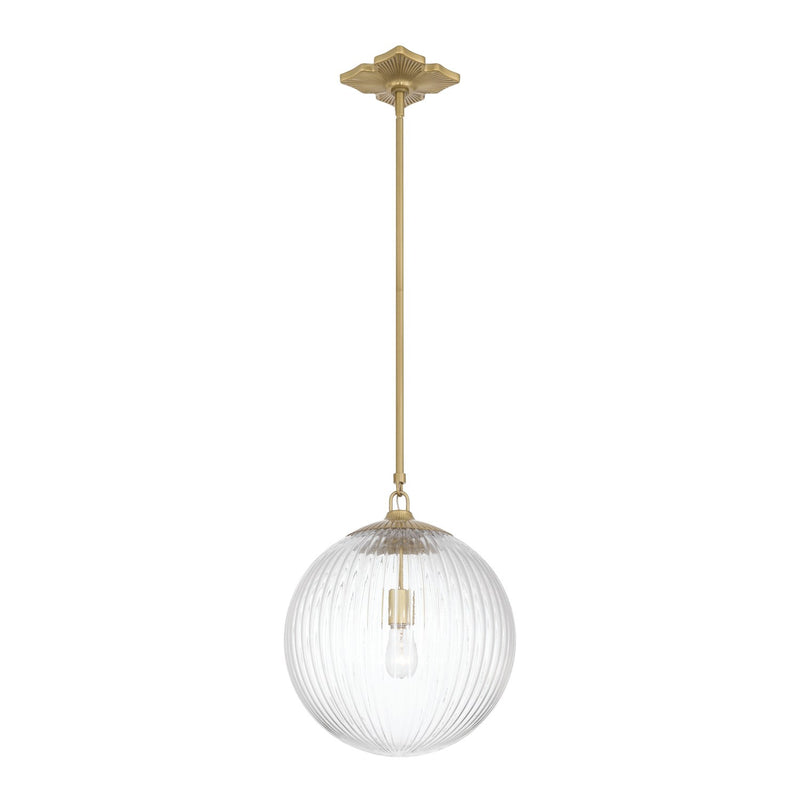 Orly 1 Light 14" Pendant in Aged Brass