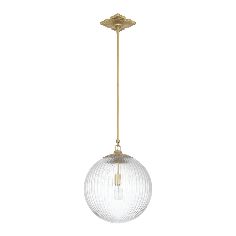 Orly 1 Light 14" Pendant in Aged Brass