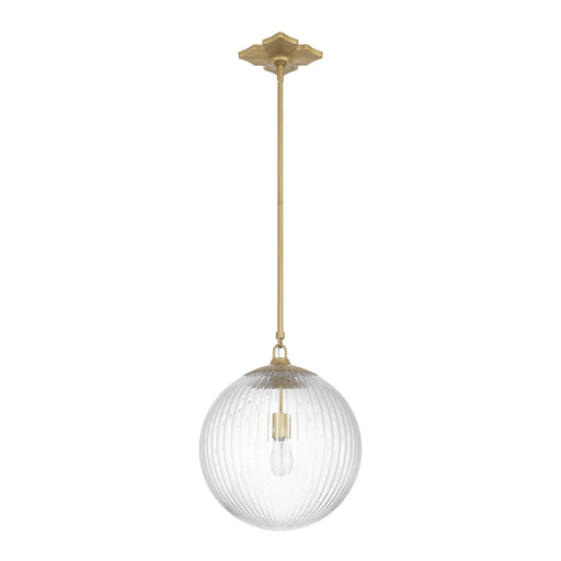 Orly 1 Light 14" Pendant in Aged Brass