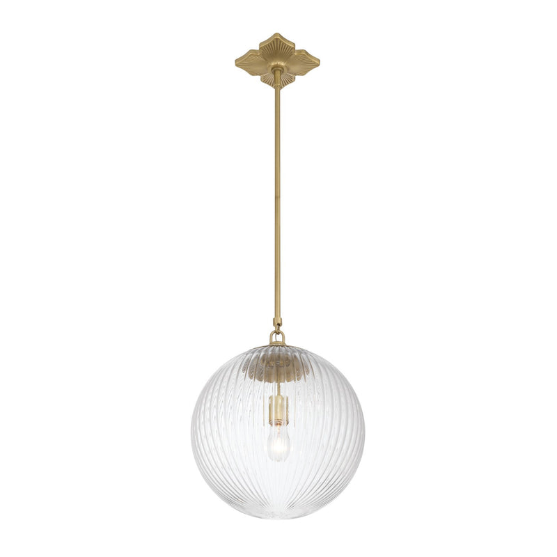 Orly 1 Light 14" Pendant in Aged Brass