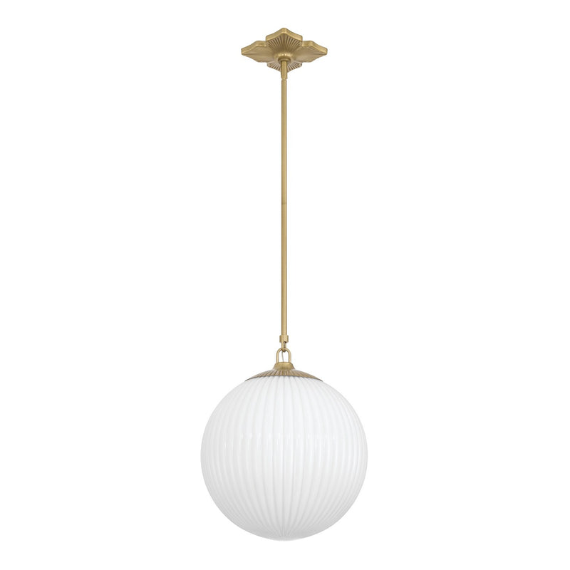 Orly 1 Light 14" Pendant in Aged Brass