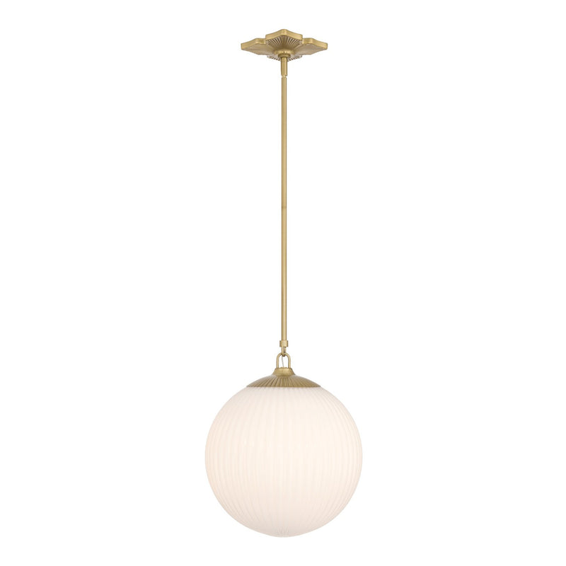 Orly 1 Light 14" Pendant in Aged Brass