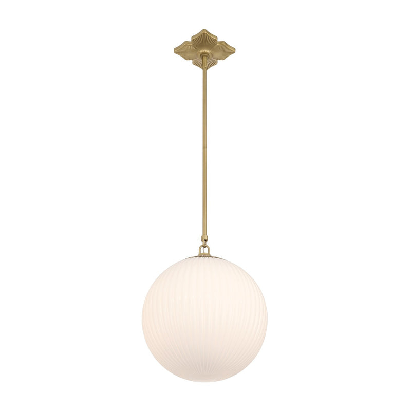 Orly 1 Light 14" Pendant in Aged Brass