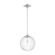 Orly 1 Light 14" Pendant in Polished Nickel
