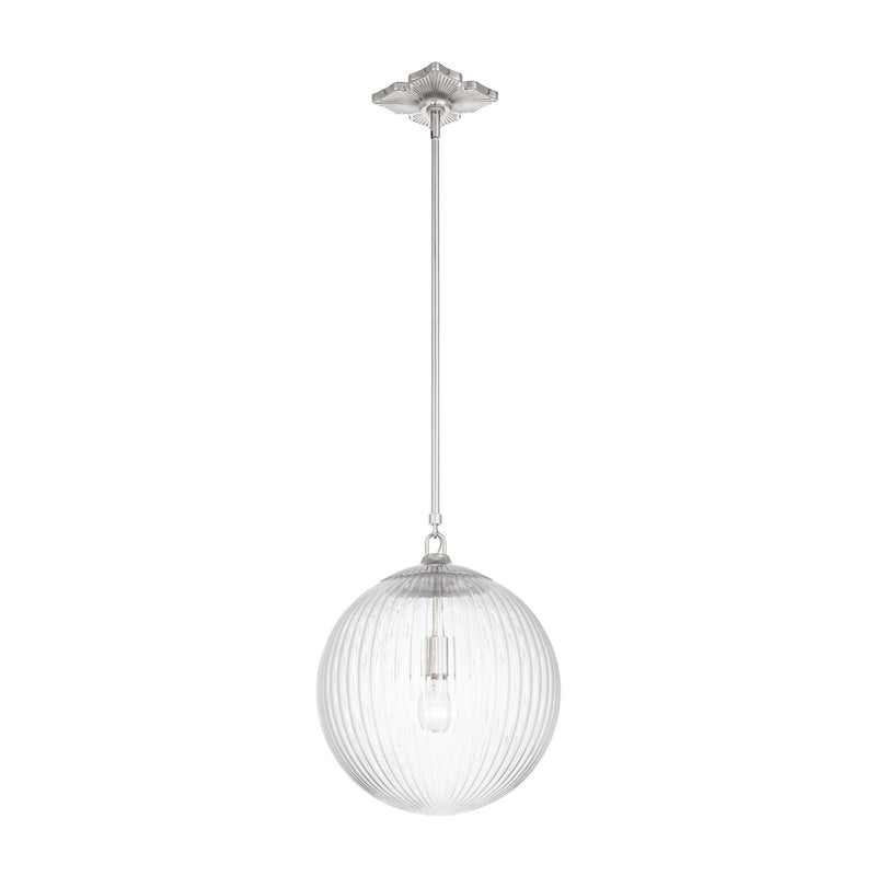 Orly 1 Light 14" Pendant in Polished Nickel