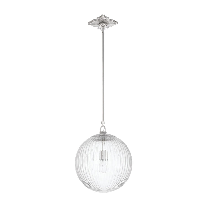 Orly 1 Light 14" Pendant in Polished Nickel