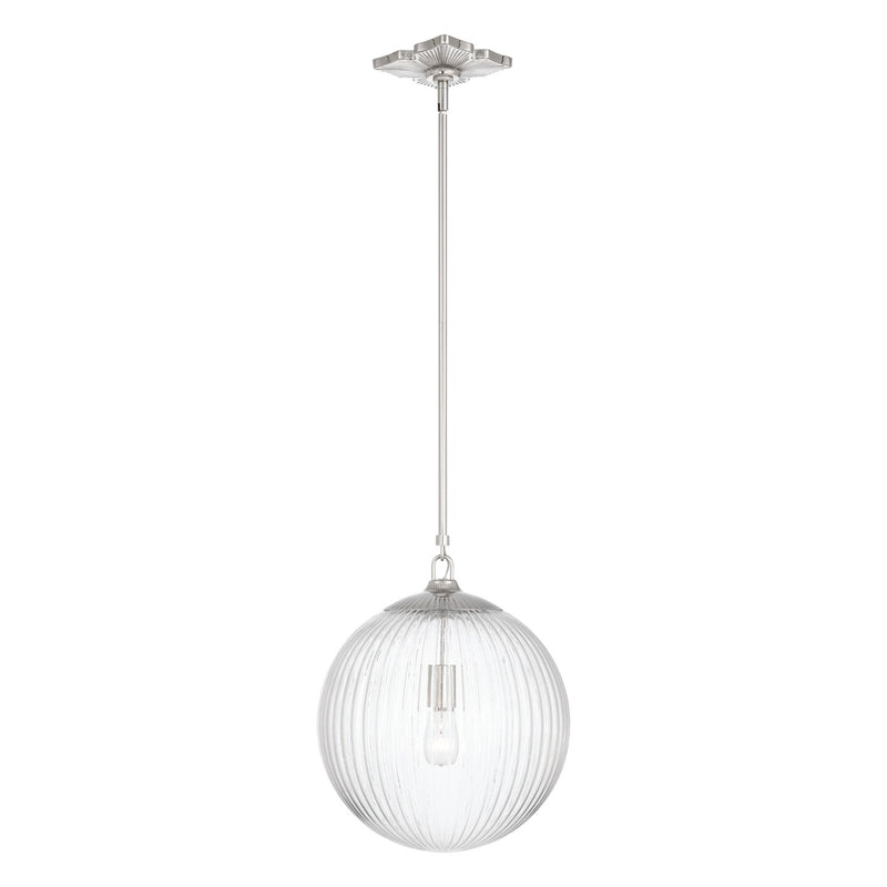 Orly 1 Light 14" Pendant in Polished Nickel