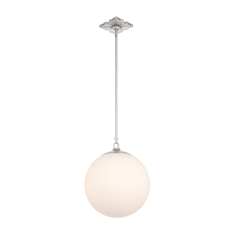 Orly 1 Light 14" Pendant in Polished Nickel