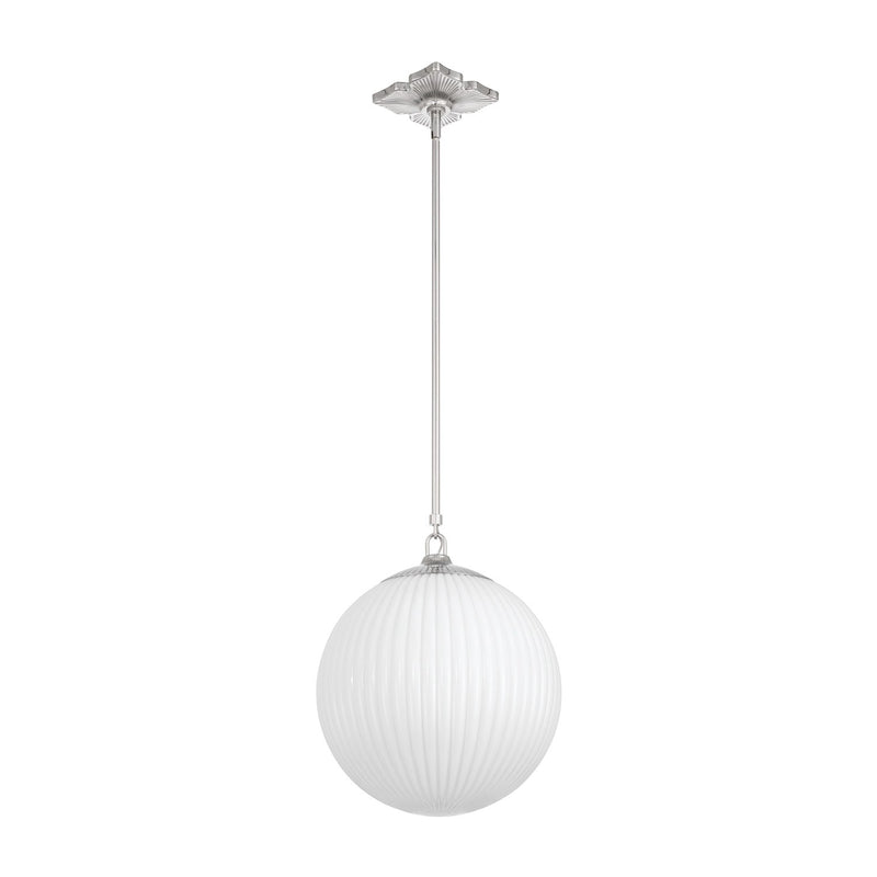 Orly 1 Light 14" Pendant in Polished Nickel