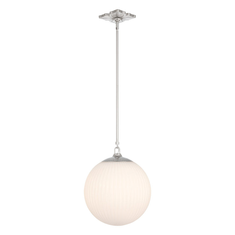 Orly 1 Light 14" Pendant in Polished Nickel