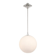 Orly 1 Light 14" Pendant in Polished Nickel