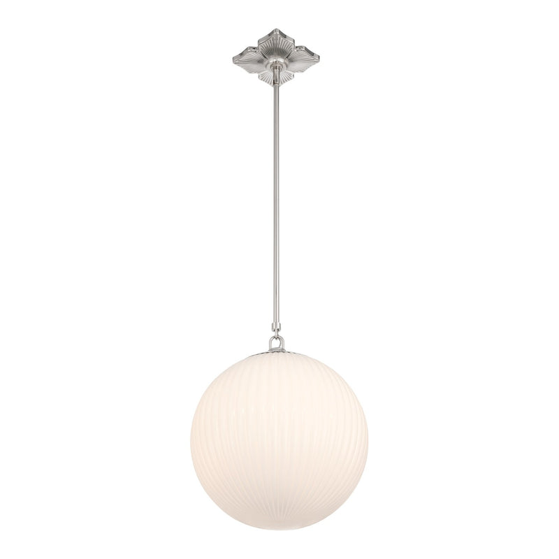 Orly 1 Light 14" Pendant in Polished Nickel