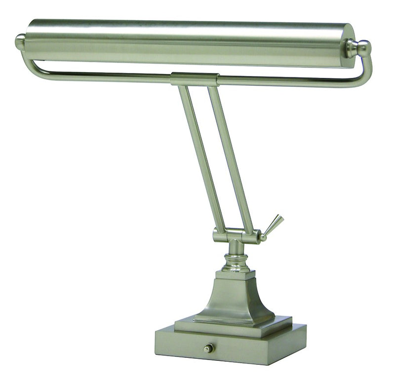 Piano/Desk 15" Satin Nickel Piano Lamp in Satin Nickel