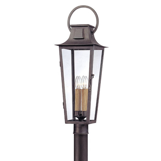 Parisian Square 4-Light Outdoor Post Light in Aged Pewter