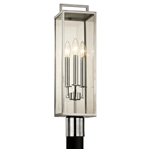 Beckham 3-Light Outdoor Post Light in Polished Stainless
