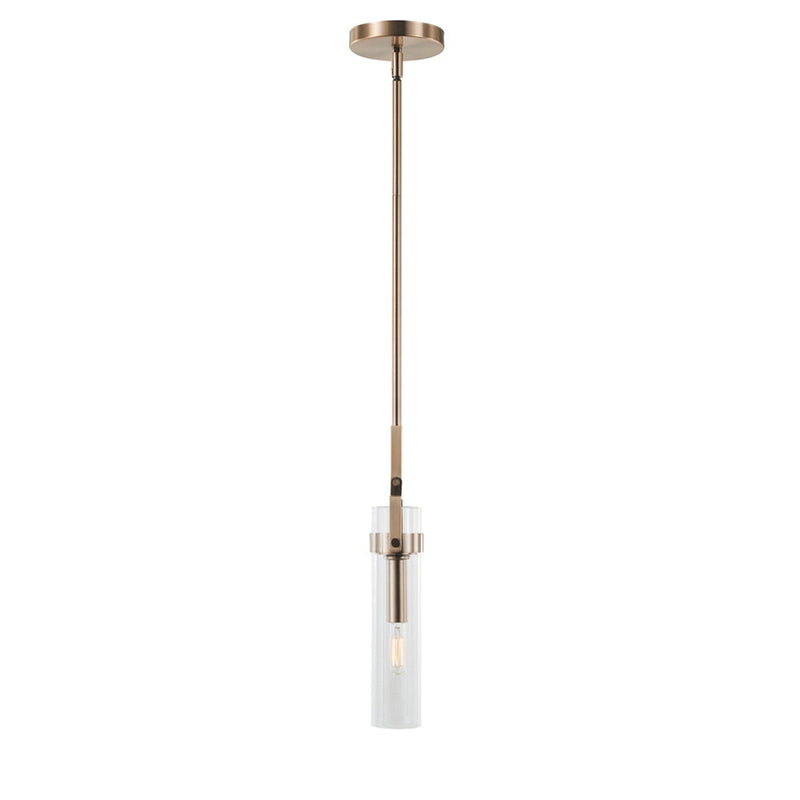 Foxwich 7.3" Brushed Brass Mini Pendant in Brushed Brass
