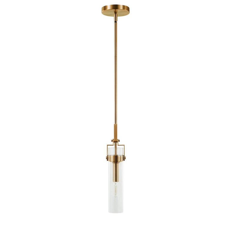 Foxwich 7.3" Brushed Brass Mini Pendant in Brushed Brass