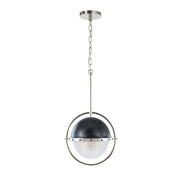 Coventry 13.6" Pendant in Polished Nickel / Aged Iron