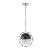Coventry 13.6" Pendant in Polished Nickel / Aged Iron