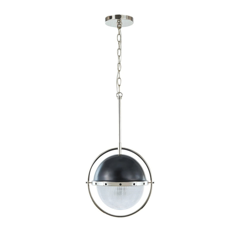 Coventry 13.6" Pendant in Polished Nickel / Aged Iron