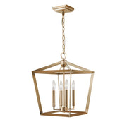 York 13" Lantern Pendant in Brushed Brass