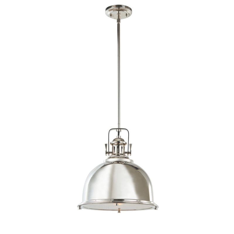 Stirling 13" Pendant in Polished Nickel