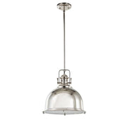 Stirling 13" Pendant in Polished Nickel