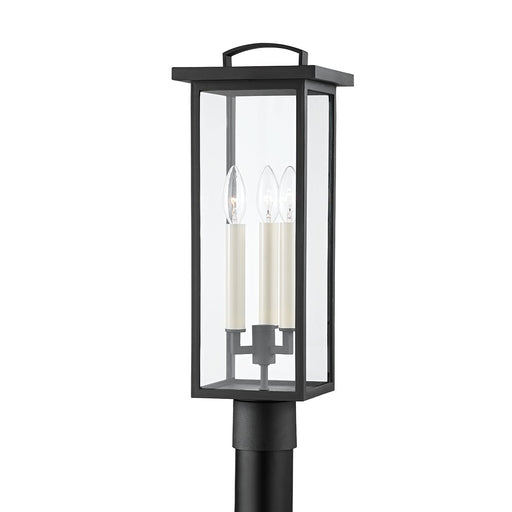 Eden 3-Light Outdoor Post Light in Texture Black
