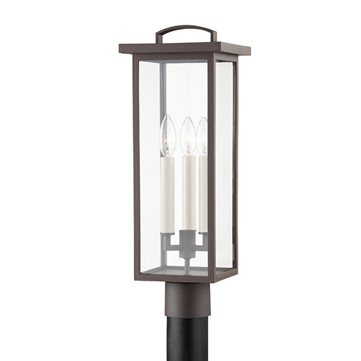 Eden 3-Light Outdoor Post Light in Textured Bronze