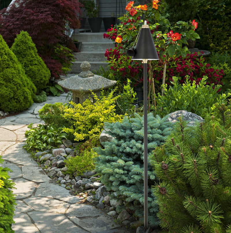 Chanterelle 8" Torch Landscape Path Light in Dark Bronze