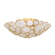Palla 3 Light 16" Semi Flush Mount in Antique Gold