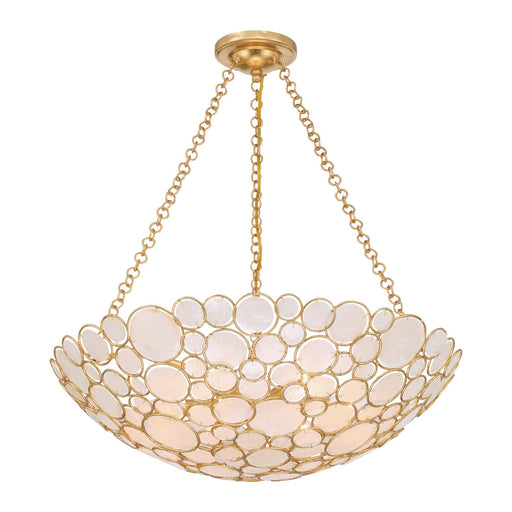 Palla 6 Light 24.5" Pendant in Antique Gold