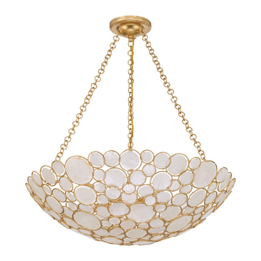 Palla 6 Light 24.5" Pendant in Antique Gold