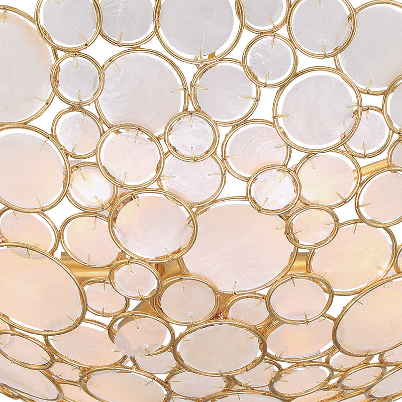 Palla 6 Light 24.5" Pendant in Antique Gold