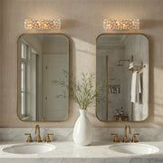 Palla 4 Light 24" Bathroom Vanity in Antique Gold in a room setting